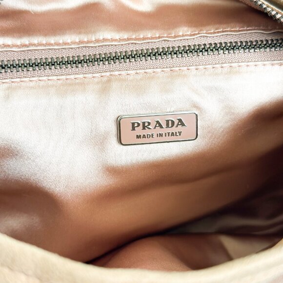 Prada Satin Blush/Champagne Small Bag - Picture 15 of 16